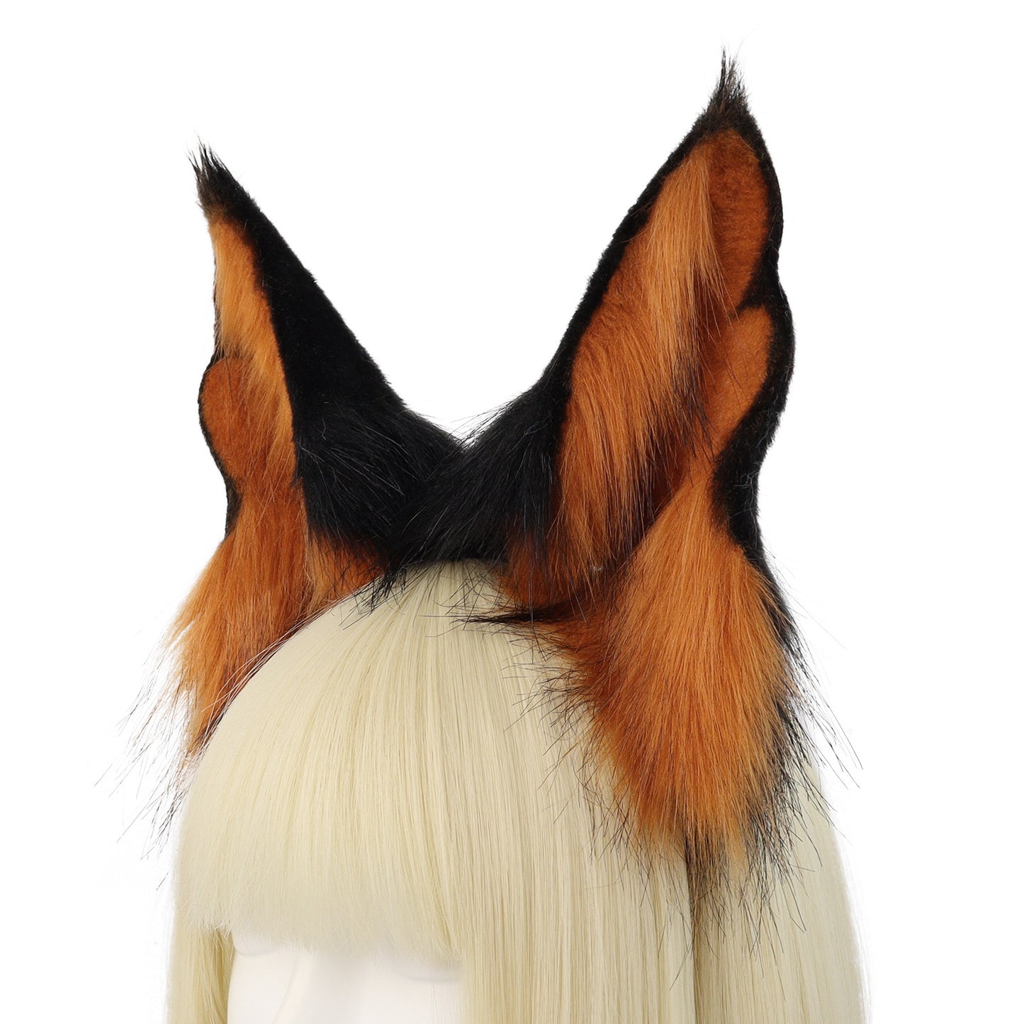 New Adjustable Faux Cat Ear Headband, Plush Animal Ears Hair Accessory for Halloween Cosplay