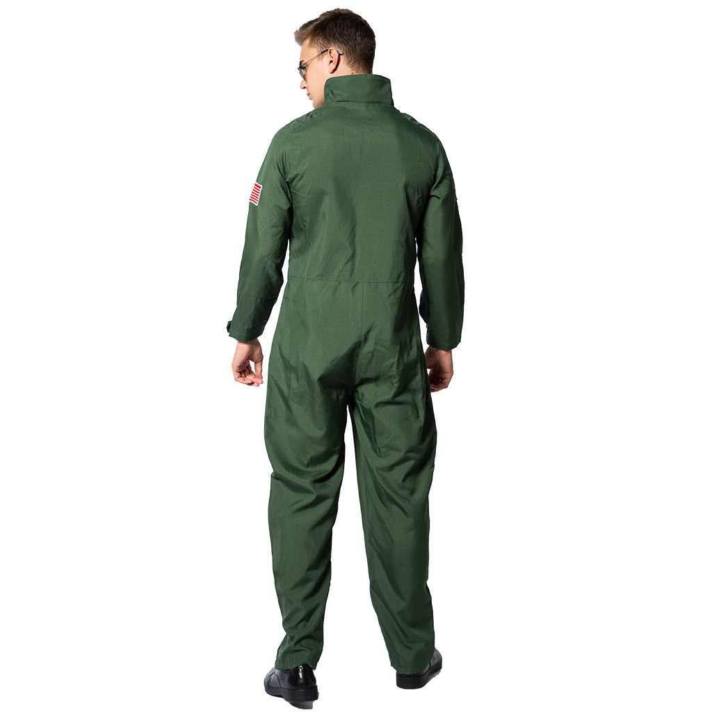 New Halloween Top Gun Pilot Uniform Bar Party Games Group Performance Stage Costume