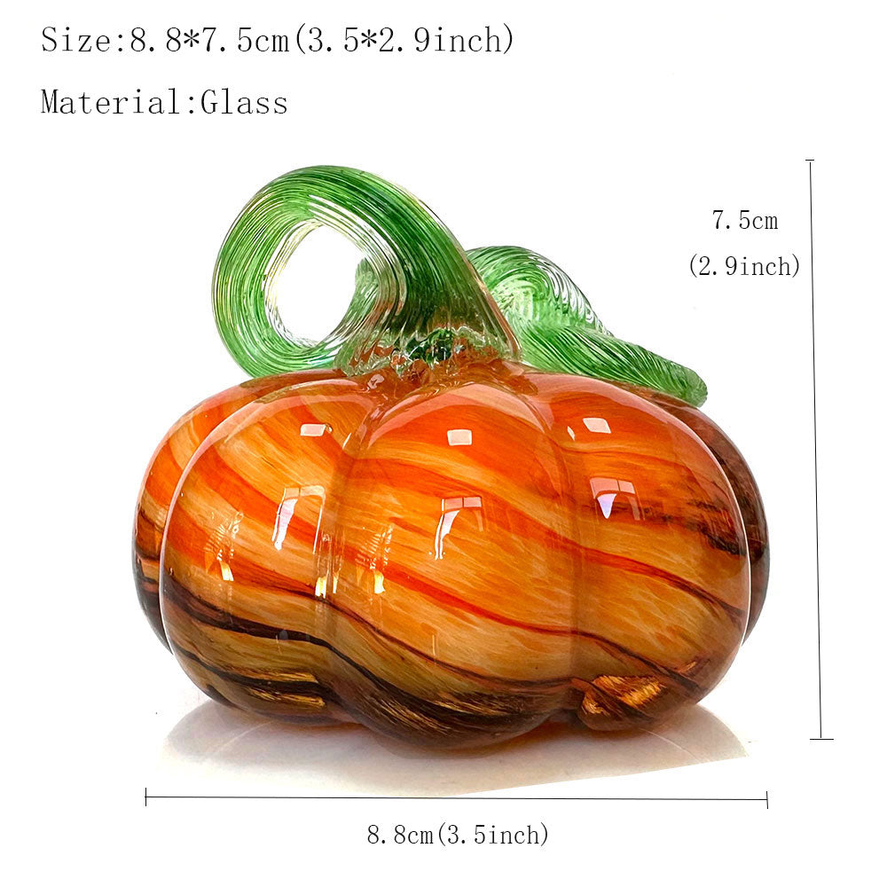 Pumpkin glass ornaments for home decoration