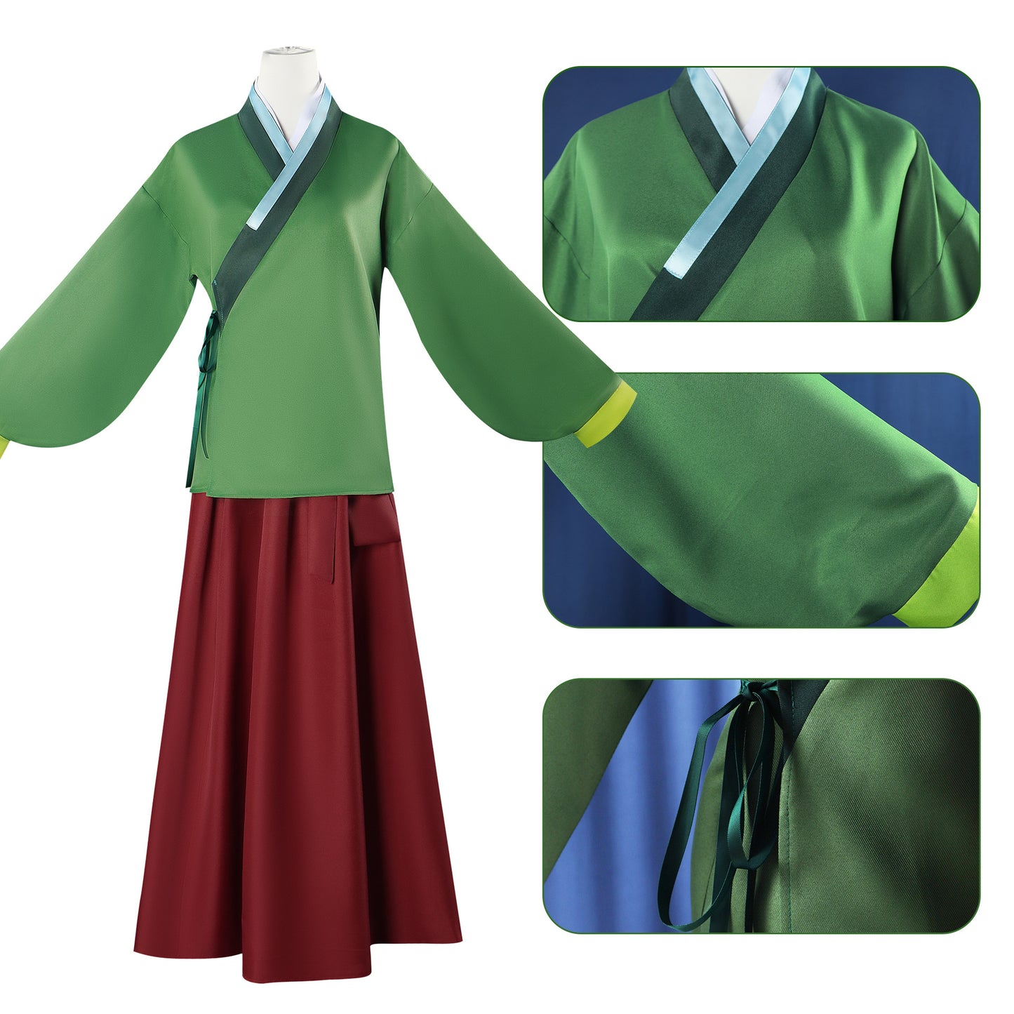 Maomao Cosplay Costume – The Apothecary Diaries | Green Hanfu Set | Women's XS–3XL