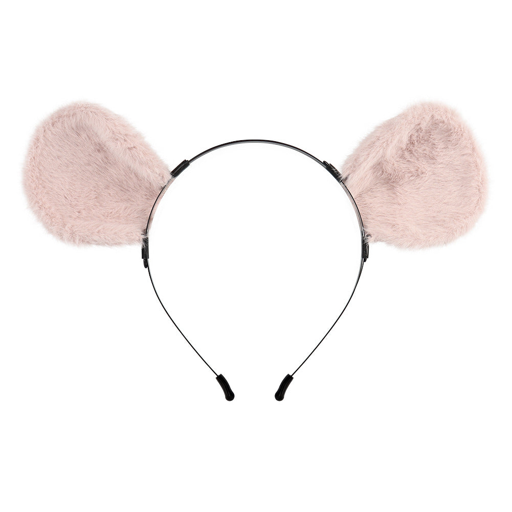 Hamster Costume Cosplay Furry Mouse Ears Headband for Anime Convention, Animal Ears and Tail Accessories