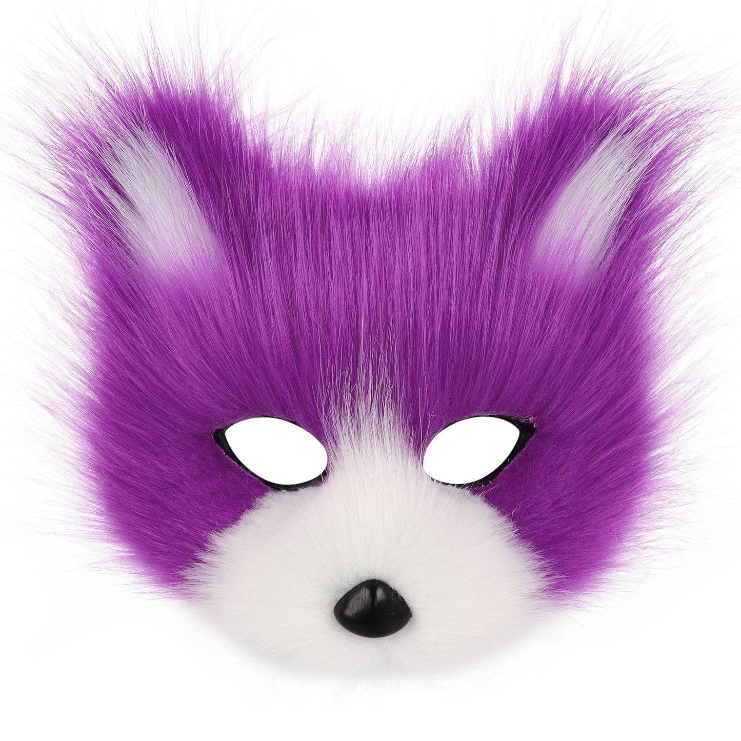 Halloween Party Furry Half-Face Cat Fox Mask Cosplay Cat Face Mask Accessory