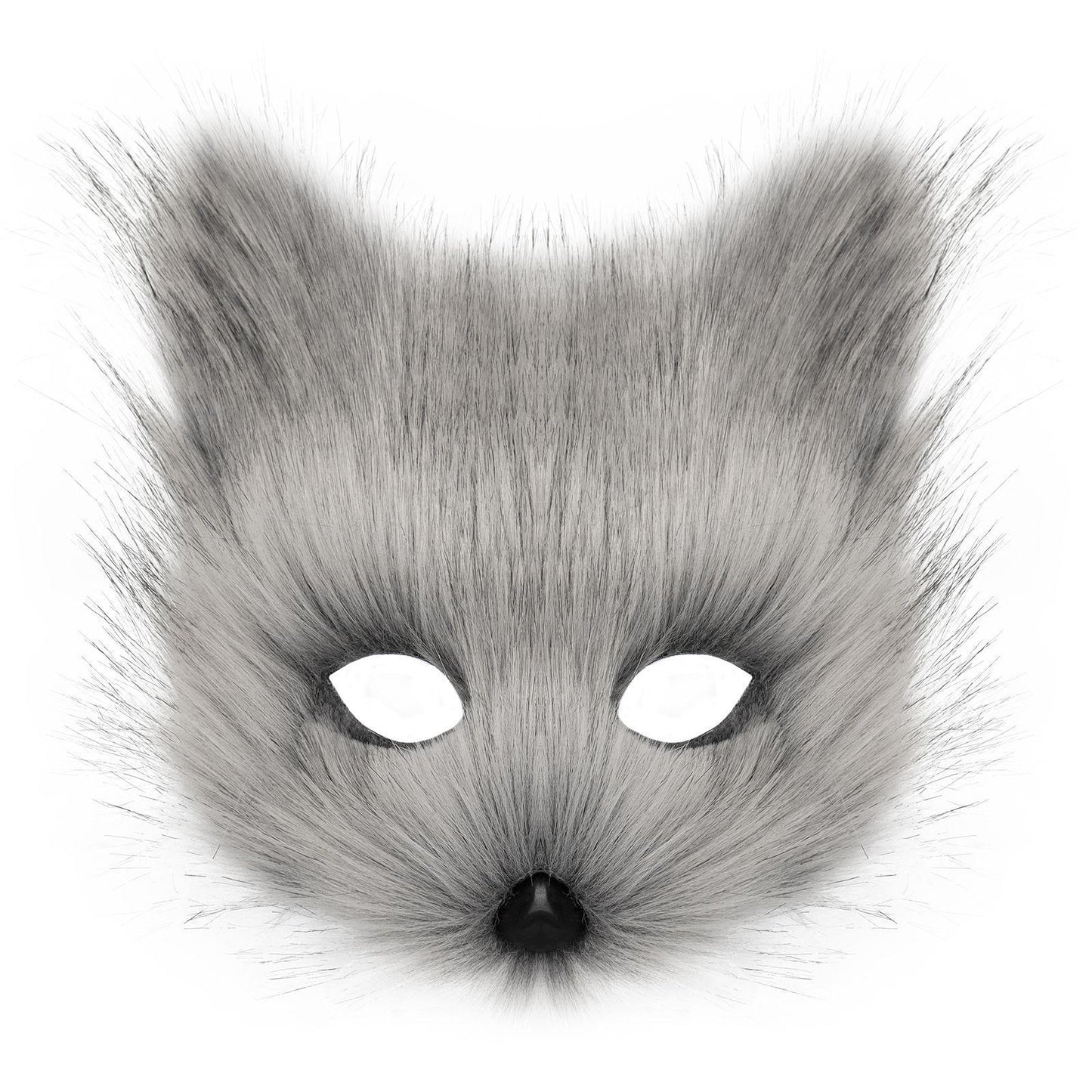 Halloween Party Furry Half-Face Cat Fox Mask Cosplay Cat Face Mask Accessory