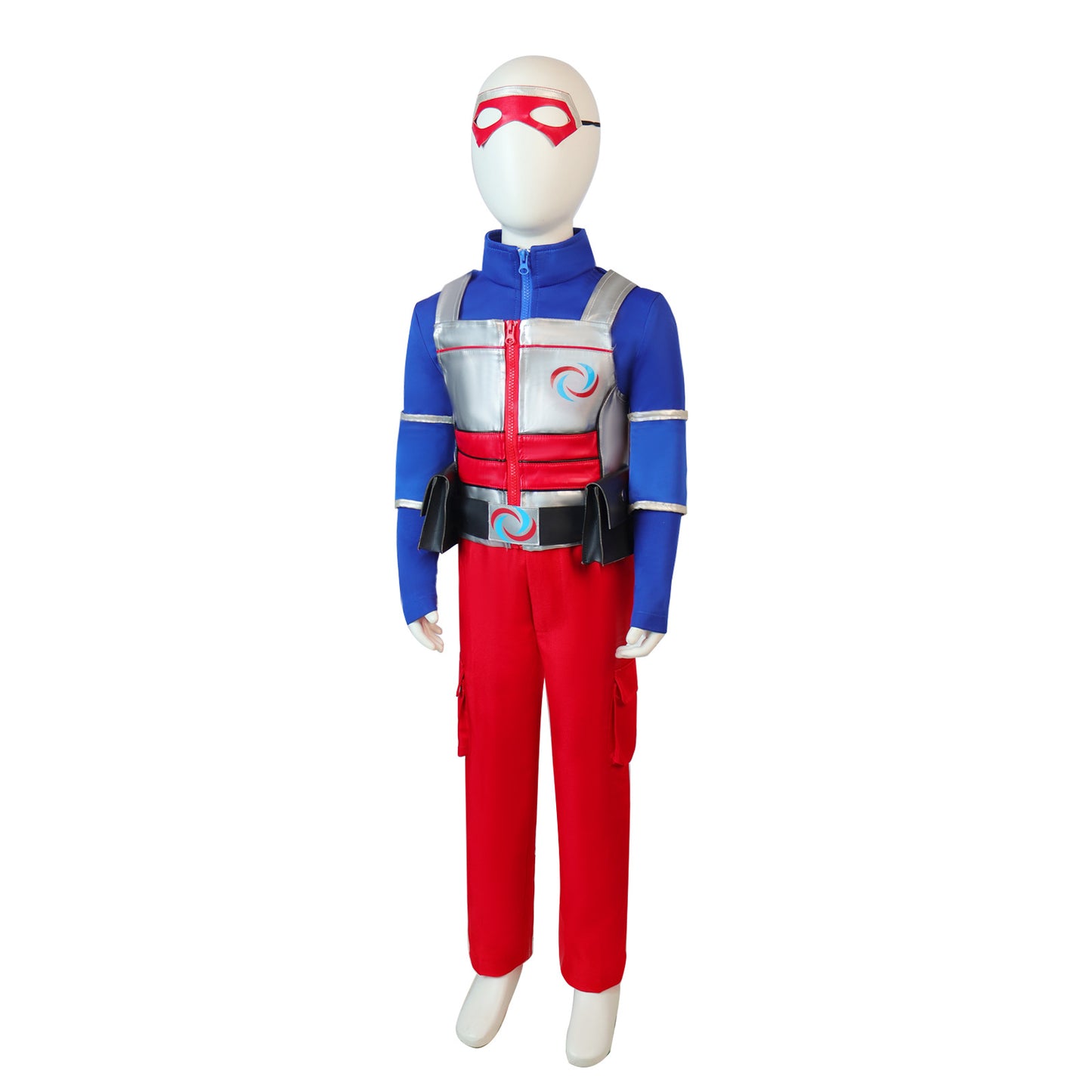 Kid Danger Cosplay Costume – Henry Danger (Nickelodeon) | Blue Jacket, Silver Vest, Red Pants, Mask & Gloves | Adults & Kids