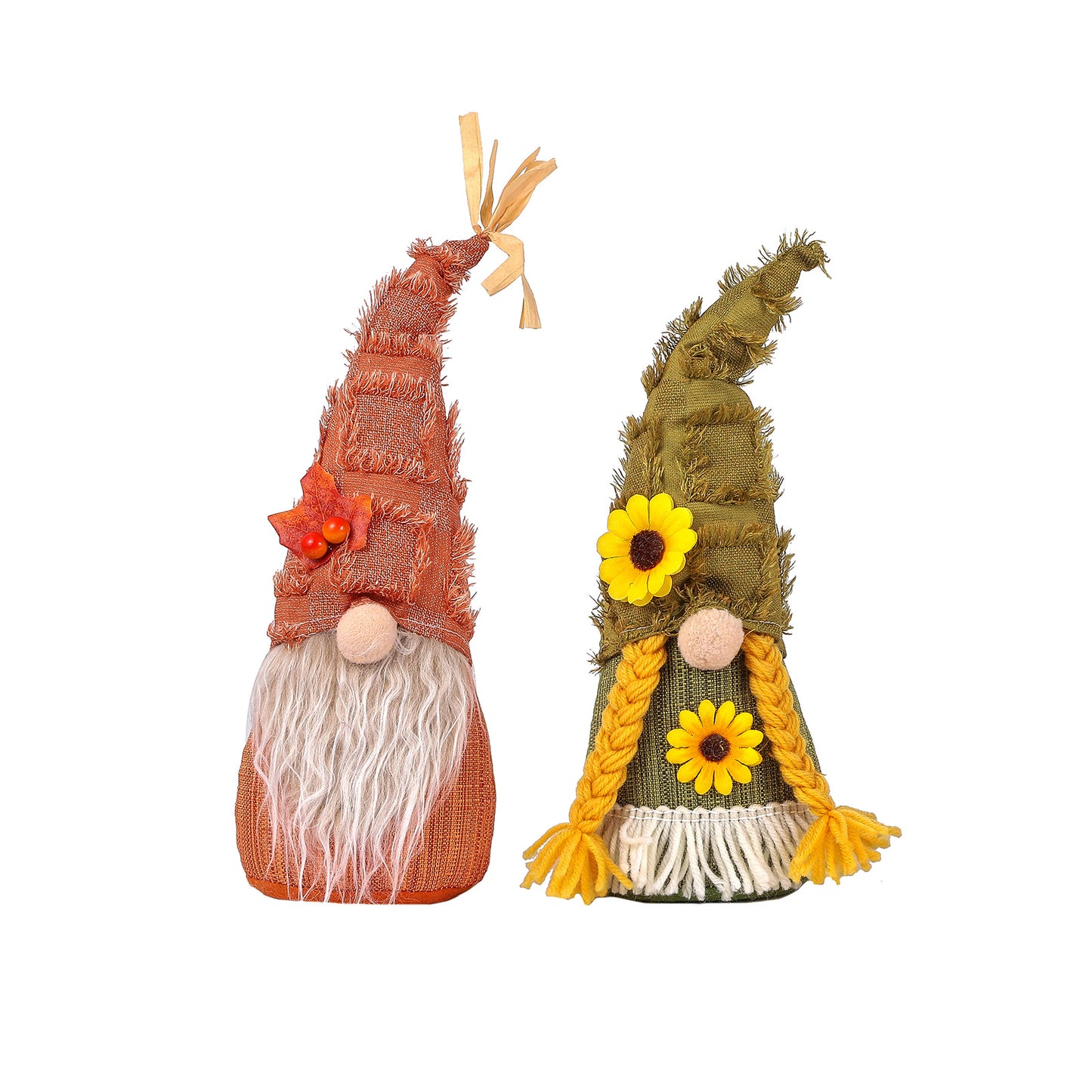 Harvest Festival Sunflower Maple Leaf Rudolph Thanksgiving Faceless Doll Desktop Display Figurine