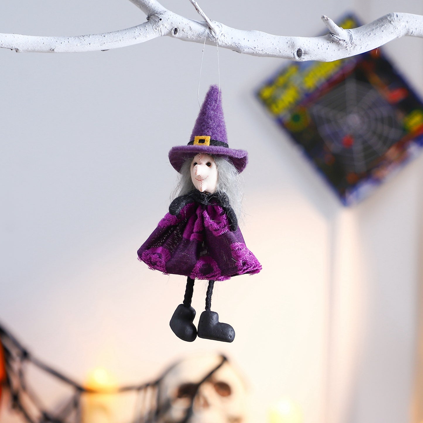 Halloween Decorations Pumpkin Ghost Witch Doll Party Ornament Hanging Decoration