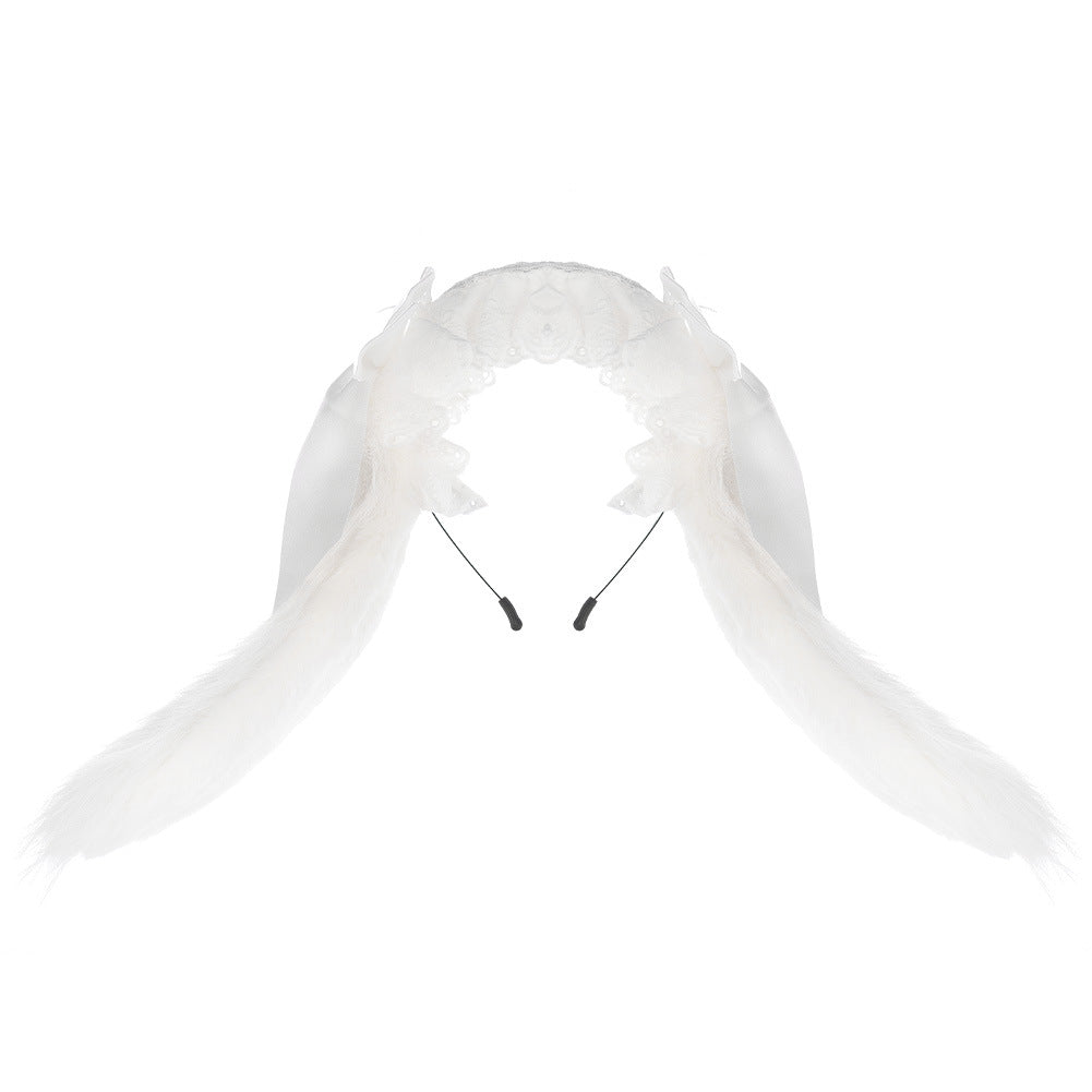 Halloween Bunny Ears Headband Cosplay Prop Animal Ears Lolita Rabbit Large Ears Hairband Performance Accessory