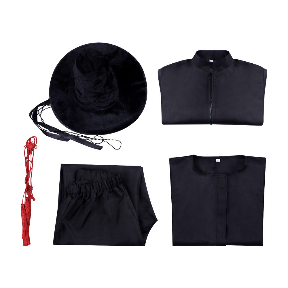 Sasha & Mirazoi Cosplay Costume – Witch Hunt | Gothic Black Coat Set with Hat | Adults & Kids