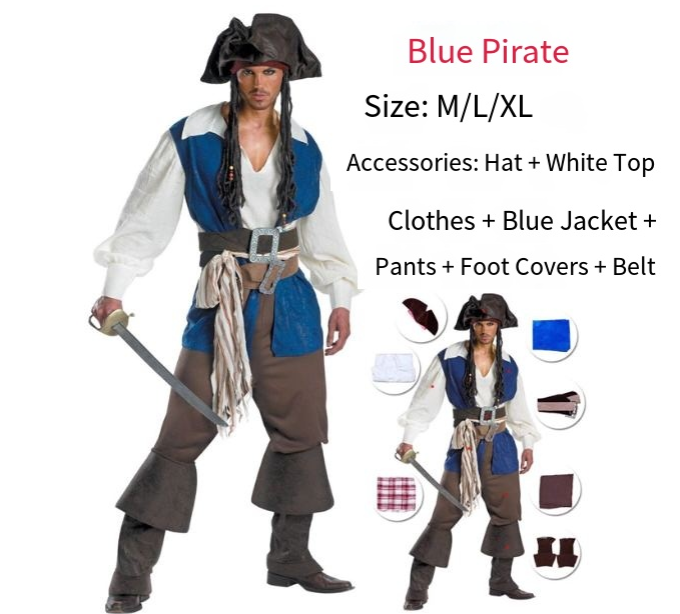 Adult Halloween Costume Set – Pirates, Vampire & More | 21 Styles