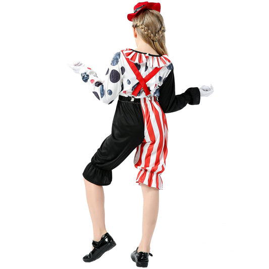 Clown Costume for Girls Festival COS Party Outfit, Children's Performance Wear, Kids Stage Costume, Halloween Clothing