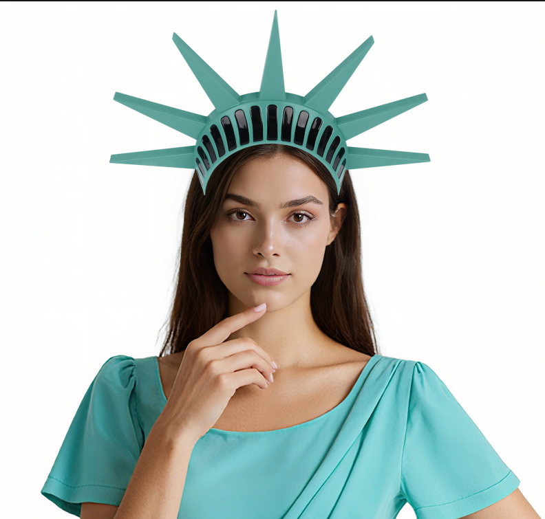 Halloween Statue of Liberty Headband Party Costume Accessory Role Play Decor