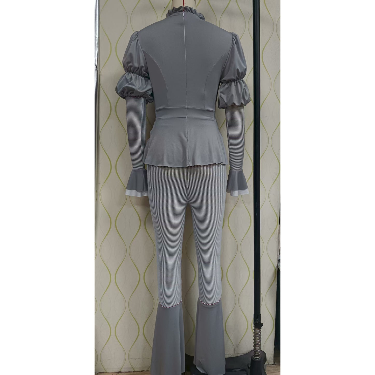 Horror Funny Pennywise Female Clown It Cosplay Costume Halloween Party Performance Outfit