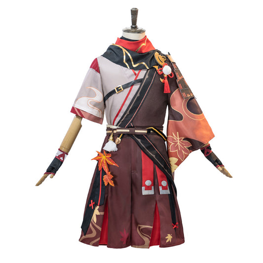 Kaedehara Kazuha Cosplay Costume – Genshin Impact | Inazuma Samurai Set + Wig Option