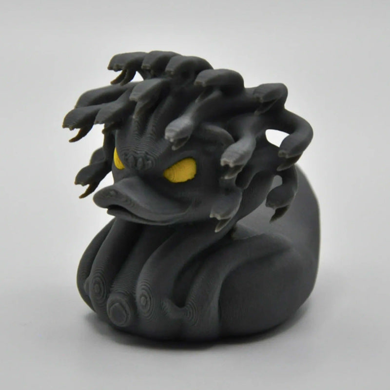 3D Printed Duck Collection Featuring Iron Man and Venom Designs - Creative Personality Toy for Desk Decoration