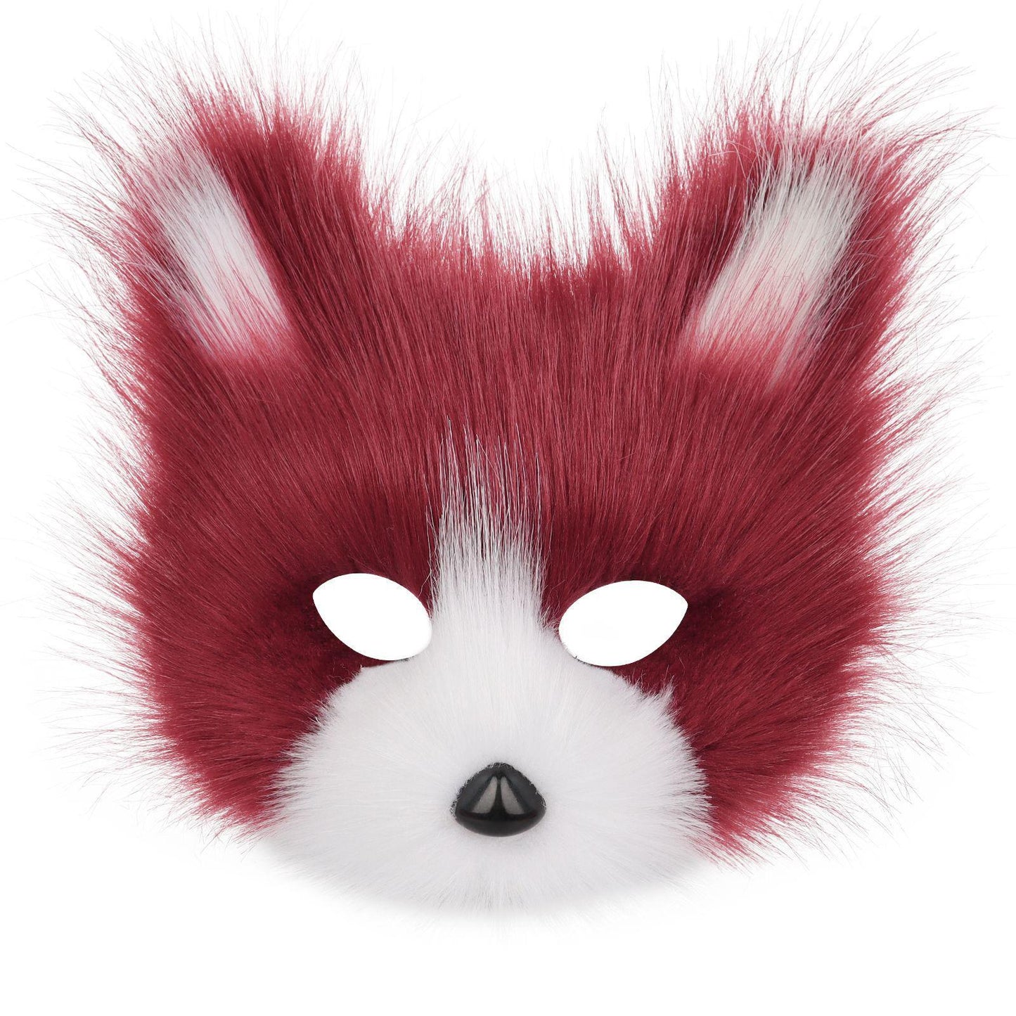 Halloween Party Furry Half-Face Cat Fox Mask Cosplay Cat Face Mask Accessory