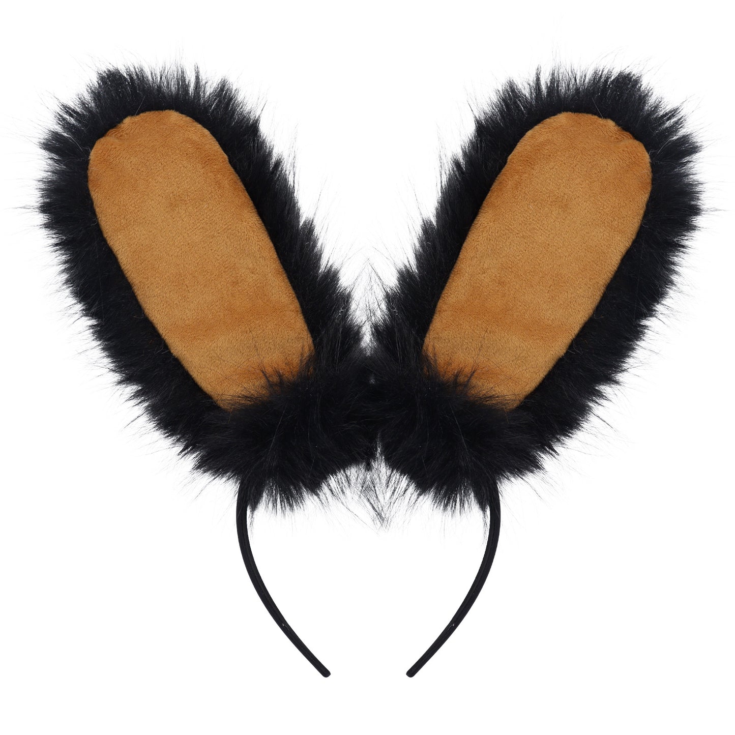 Handmade Rabbit Ear Headband, Fluffy Animal Ears Hair Accessory for Cosplay, Convention, Live Streaming Props