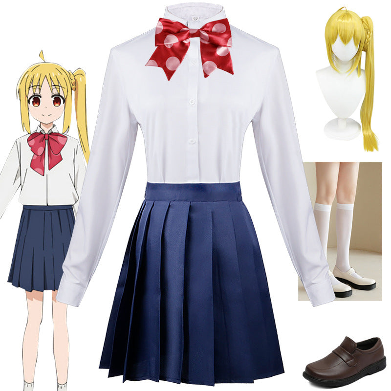 Yamada Ryo Cosplay Costume – Bocchi the Rock! | School Uniform Set + Wig Option