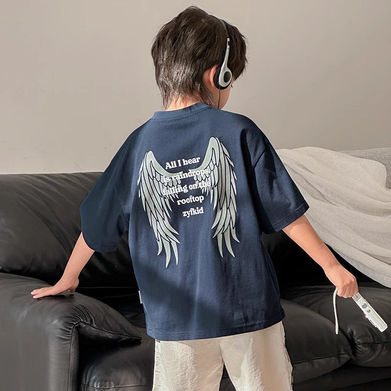 Children's Boys Short Sleeve T-Shirt Printed Casual Top