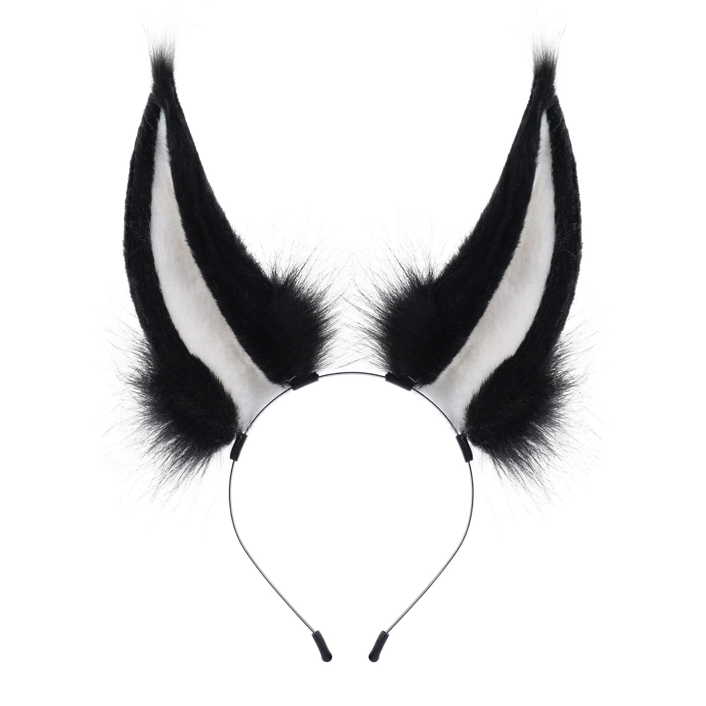 Handmade Plush Realistic Rabbit Ears Cosplay Animal Ears Headband Accessory for Live Streaming and Performance