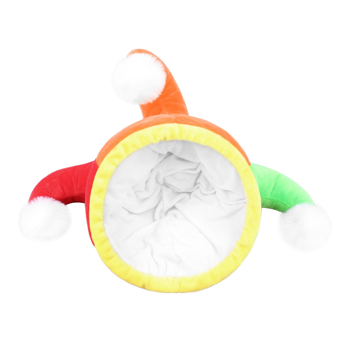 Halloween Carnival Clown Hat with Red Nose Set, Costume Party Performance Clown Triangle Hat Headwear