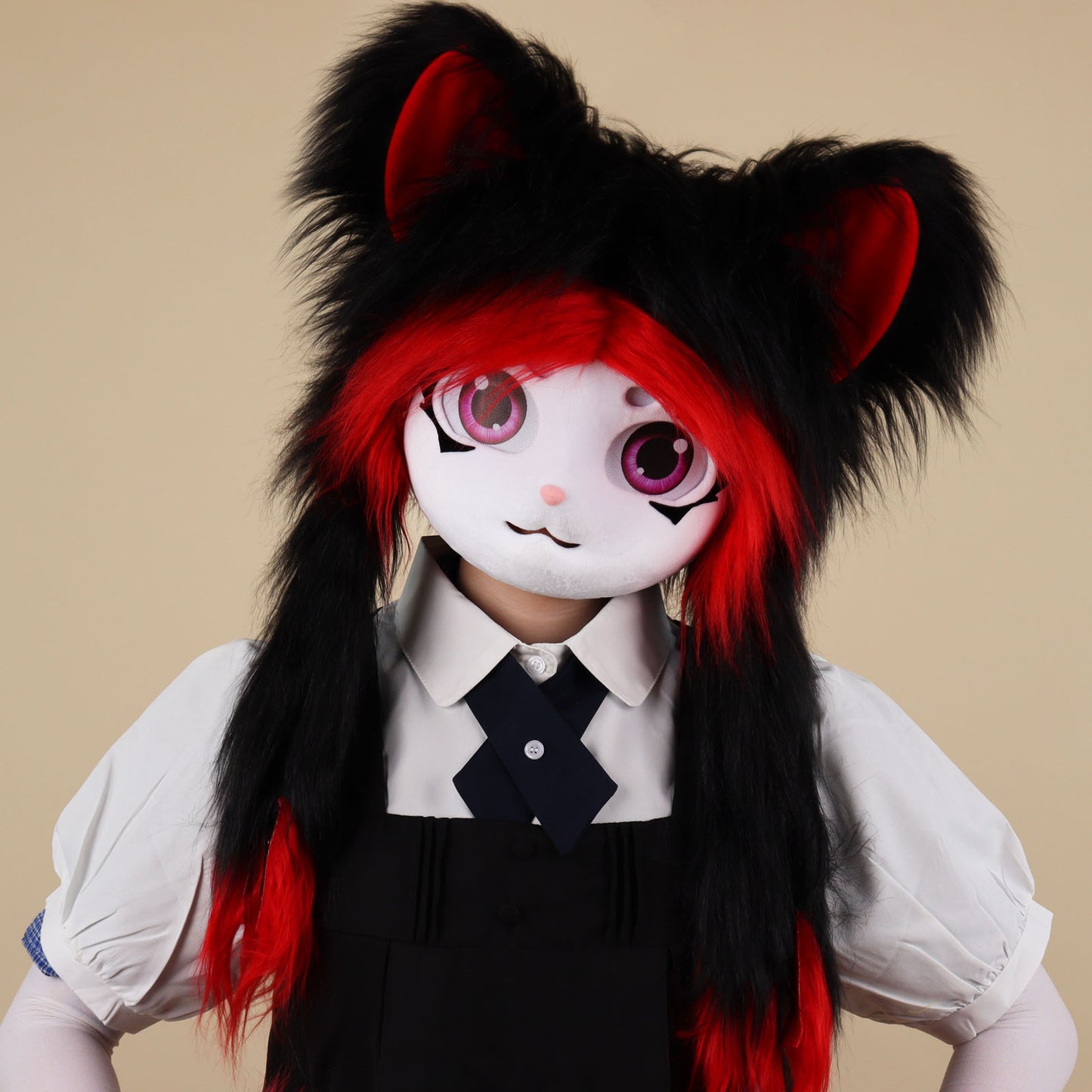 Kigurumi Plush Animal Head Wearable Hoodie Lolita Ready-to-Wear Cosplay Cute Animal Costume Furry Costume
