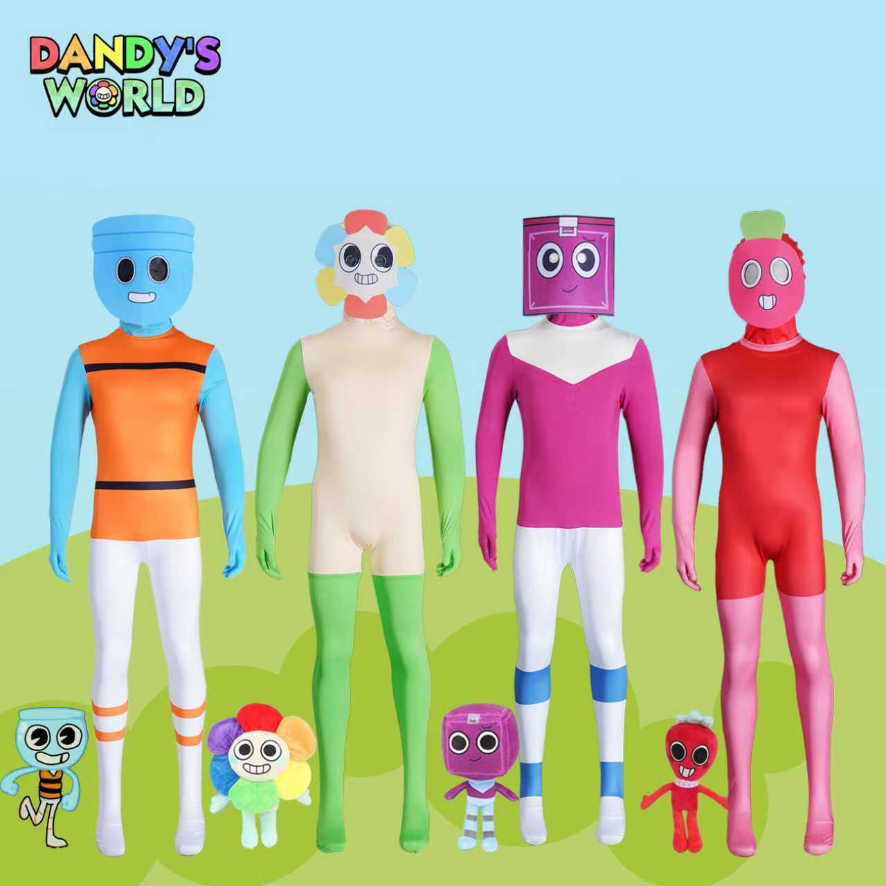 Dandy's World Cosplay Jumpsuit – Roblox | 4 Characters | Kids Sizes 110–160 cm