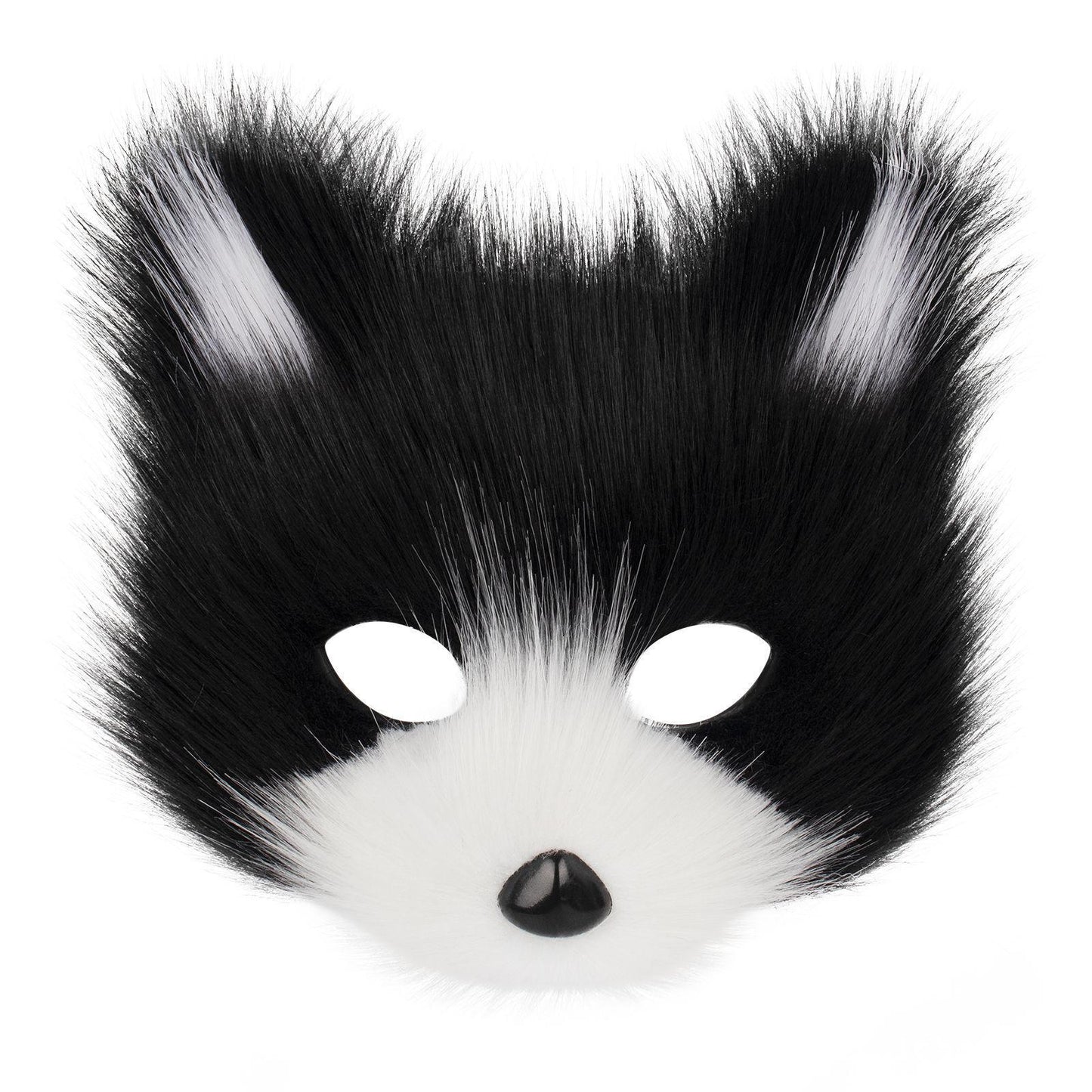 Halloween Party Furry Half-Face Cat Fox Mask Cosplay Cat Face Mask Accessory