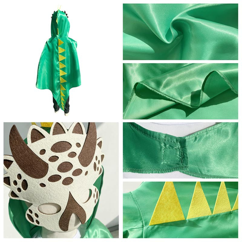 Halloween Kids Costume Children's Performance Outfit Animal Set Dinosaur Cape Costume Accessories