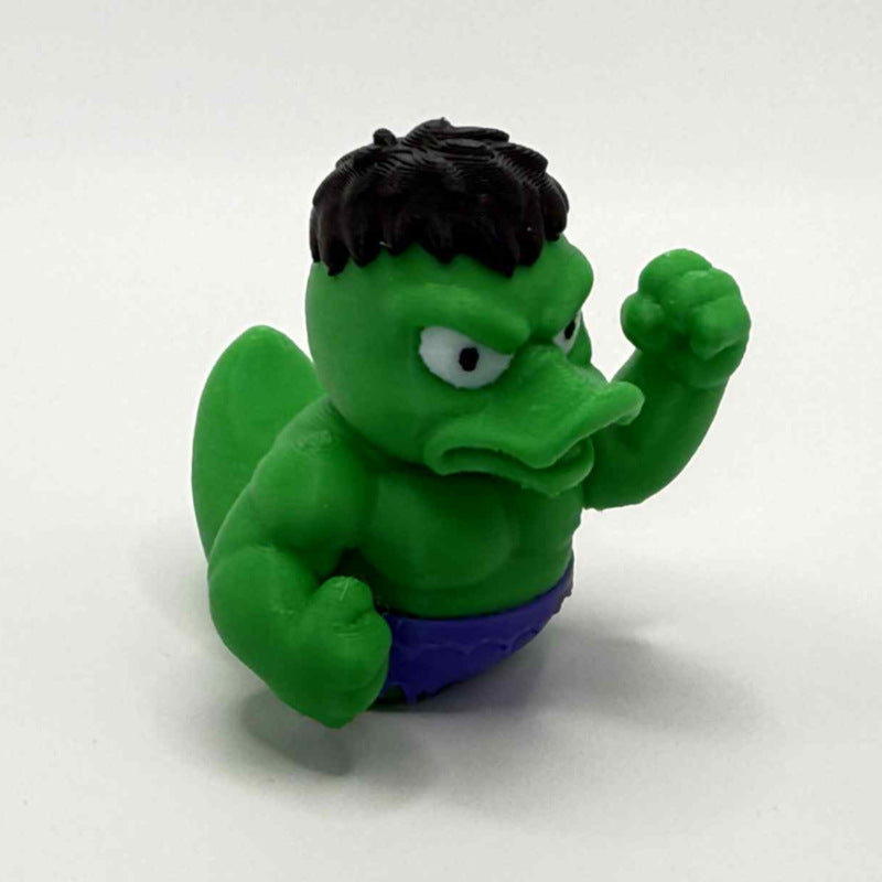 3D Printed Duck Collection Featuring Iron Man and Venom Designs - Creative Personality Toy for Desk Decoration