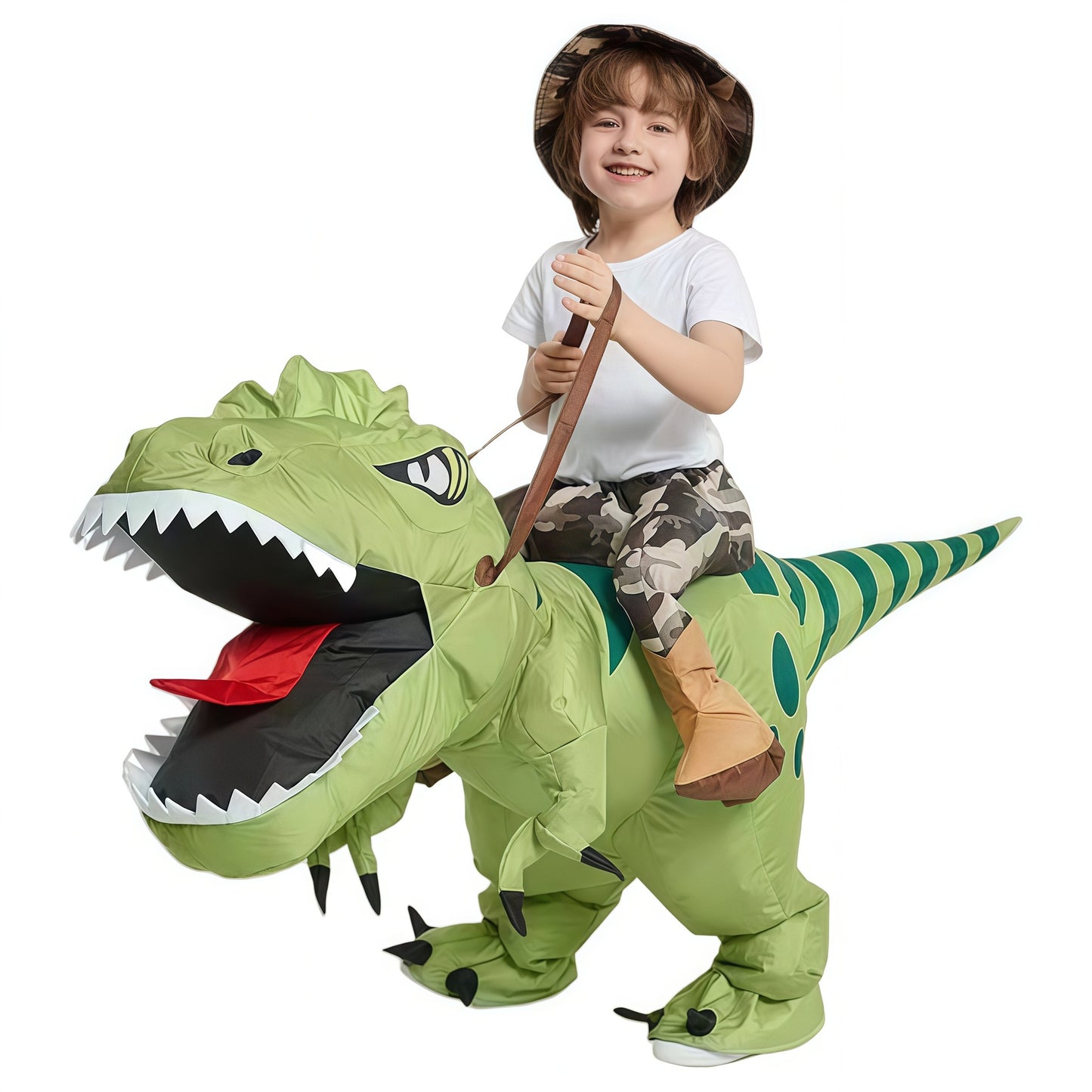 Halloween Stage Inflatable Dinosaur Costume for Performance, Funny Running Dinosaur Inflatable Suit