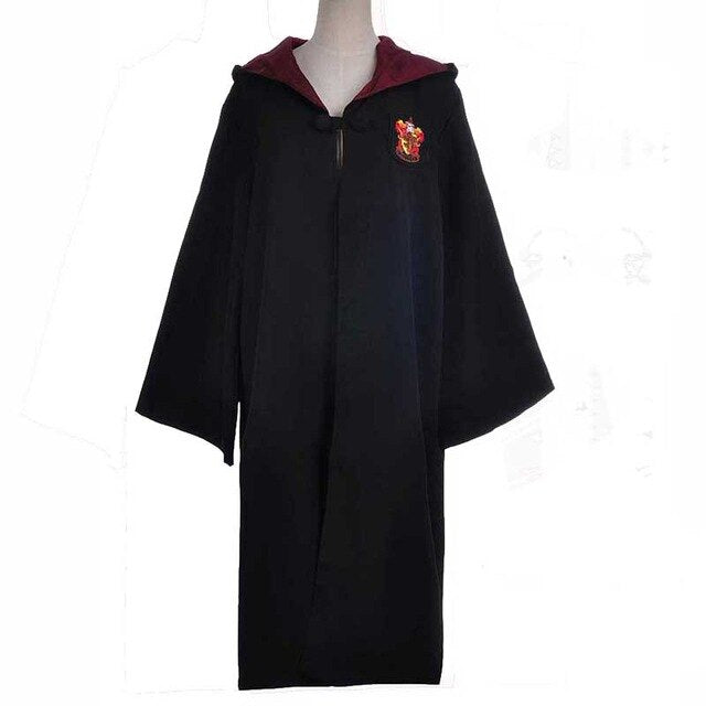 Halloween  Cosplay Costume Kids Adult Gryffindor Robe Ravenclaw Hufflepuff Slytherin Cloak Robe Tie Scarf Wand