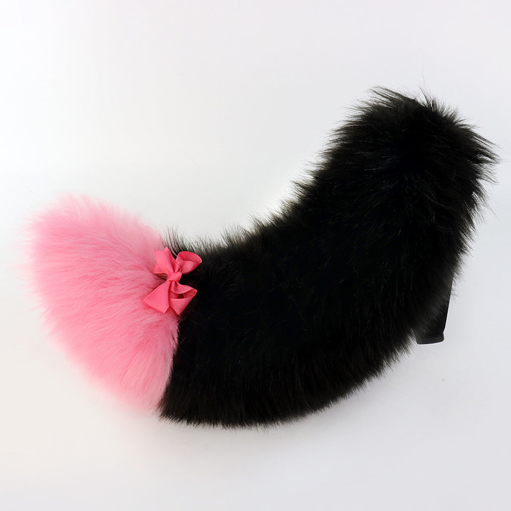 Halloween Craft Animal Tail Fluffy Plush Tail Multi-color Realistic Dog Tail Lolita Fox Convention Accessory