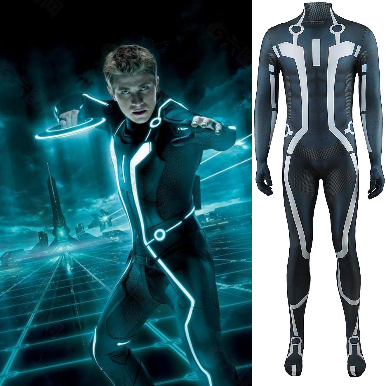 TRON: Legacy Costume Jumpsuit – Sam Flynn Circuit Suit | Men's, Women's & Kids'