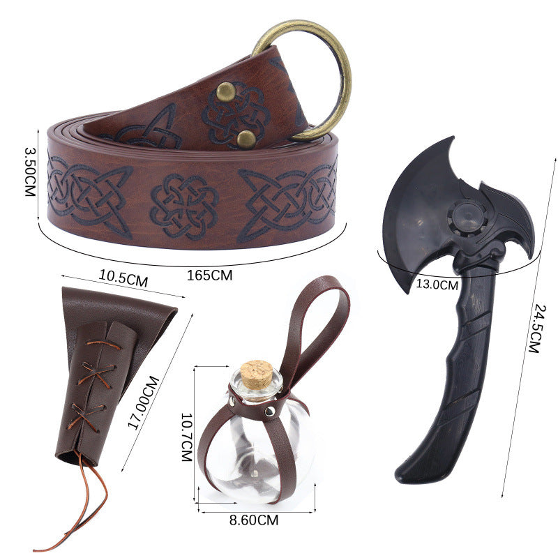 Medieval Halloween Celtic Festival Vintage Viking Pirate Belt COSPLAY Costume Accessory