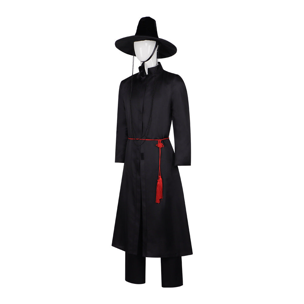 Sasha & Mirazoi Cosplay Costume – Witch Hunt | Gothic Black Coat Set with Hat | Adults & Kids