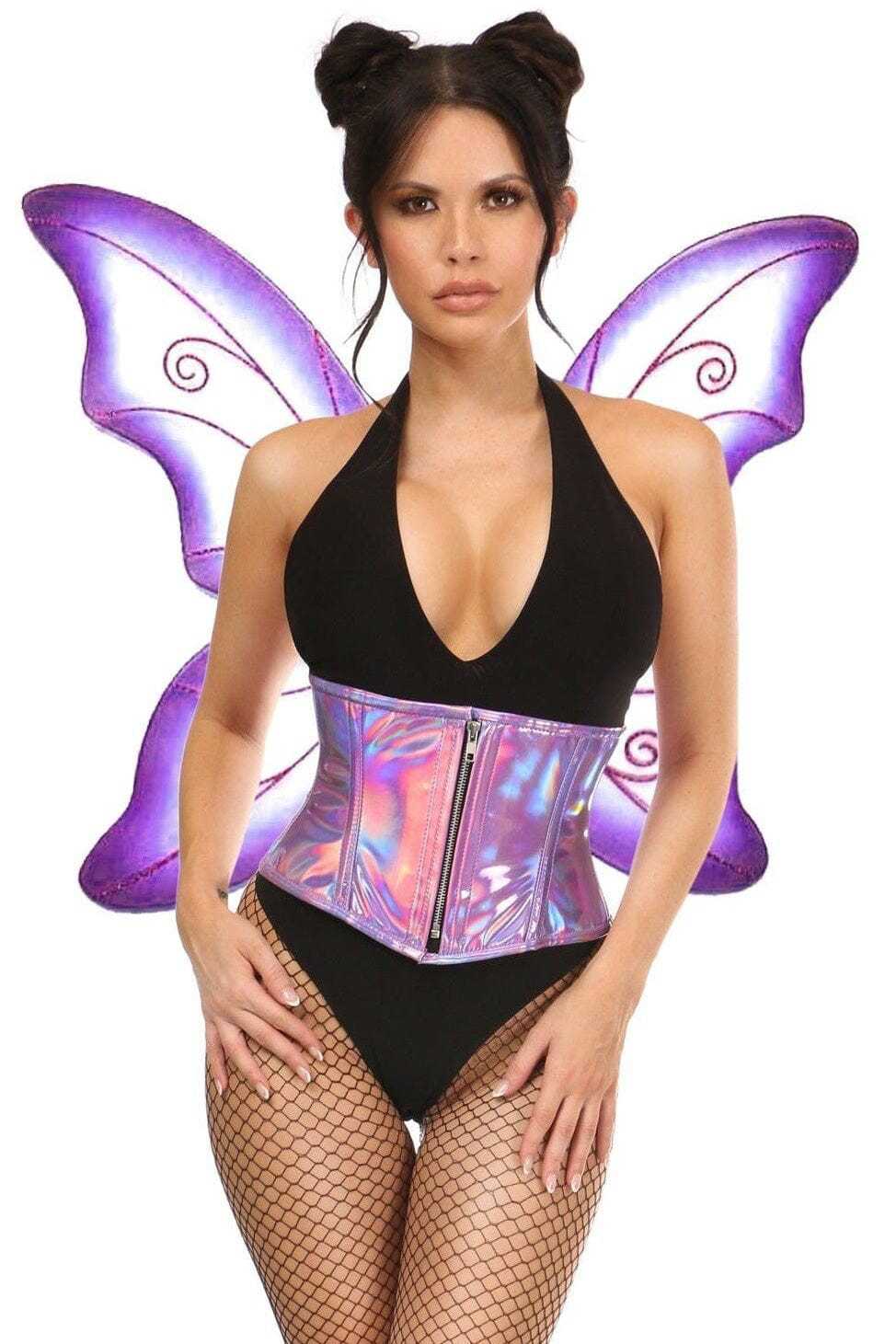 Women's Butterfly Fairy Wings & Skirt Costume Set – Green, Purple & Pink | S–XL