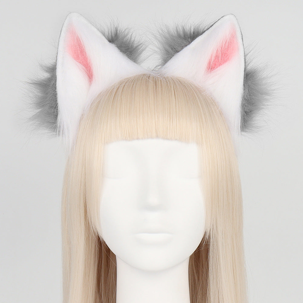 Halloween adjustable animal ear headpiece cosplay simulation fox ear hair clip accessory