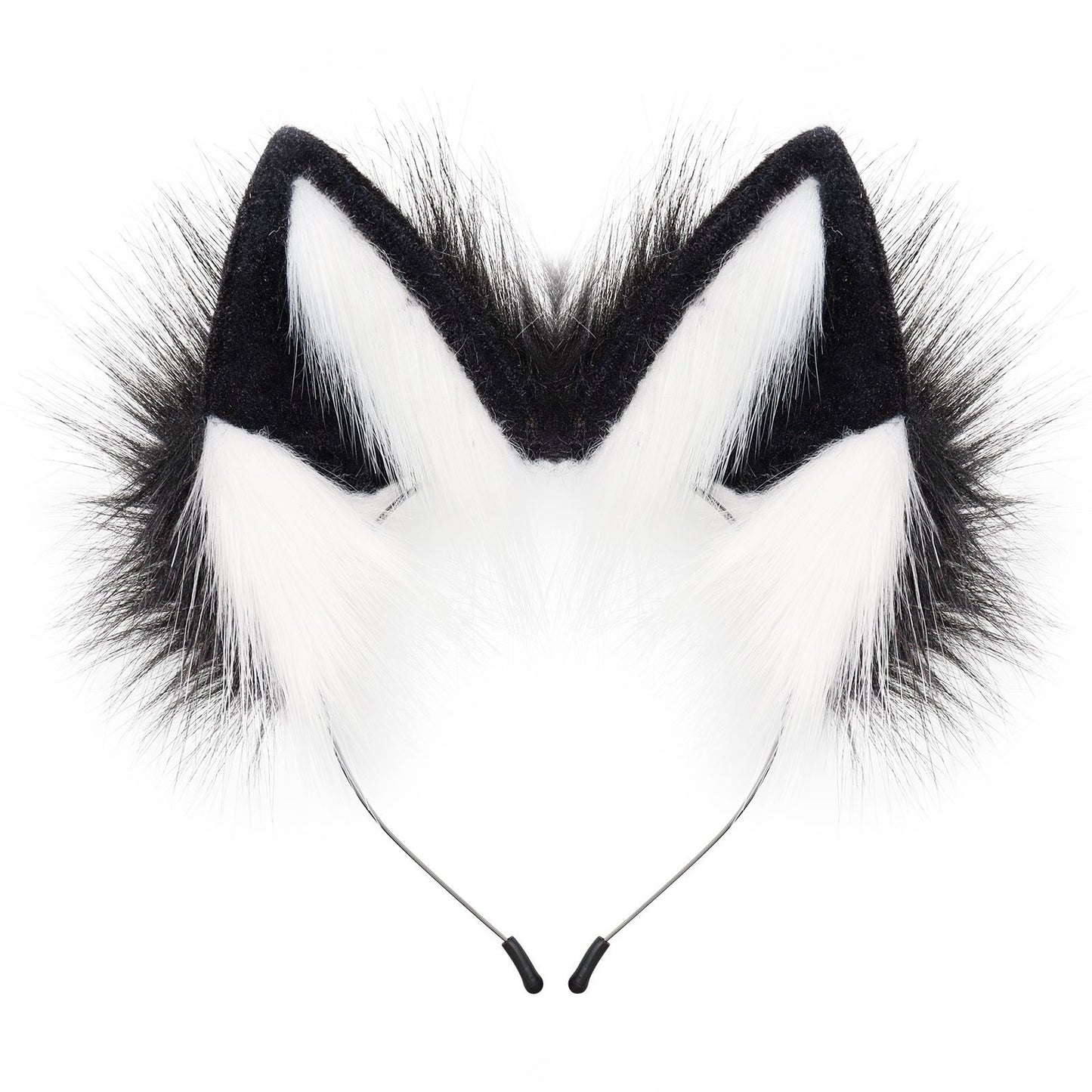 Handmade Plush Faux Animal Ears Headband, Adorable Adjustable Cat Ears Headband, Lolita Hair Accessory