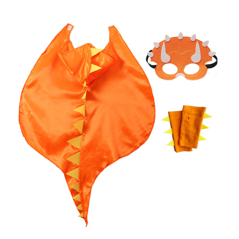 Halloween Kids Costume Children's Performance Outfit Animal Set Dinosaur Cape Costume Accessories