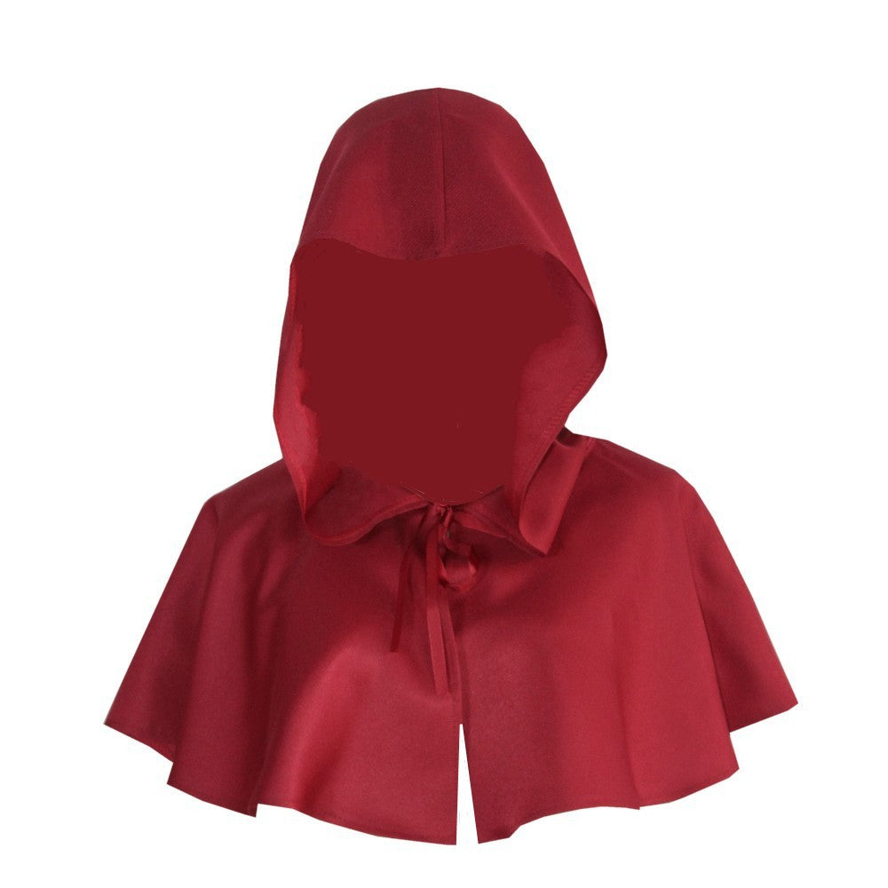 Medieval Hooded Capelet – Dramatic Cowl Hood with Shoulder Cape | 6 Colors | One Size | Halloween, Cosplay & LARP