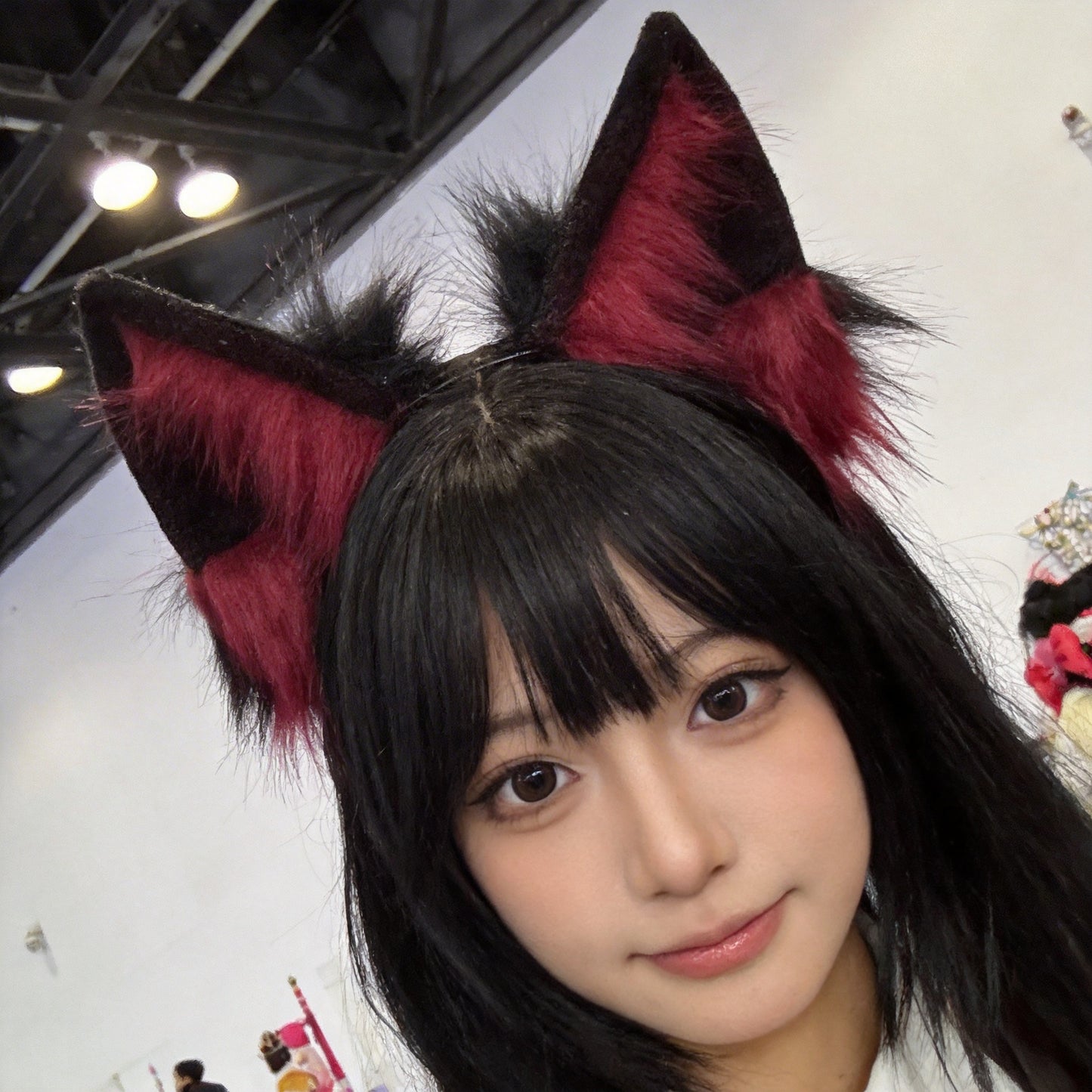 Handmade Plush Faux Animal Ears Headband, Adorable Adjustable Cat Ears Headband, Lolita Hair Accessory