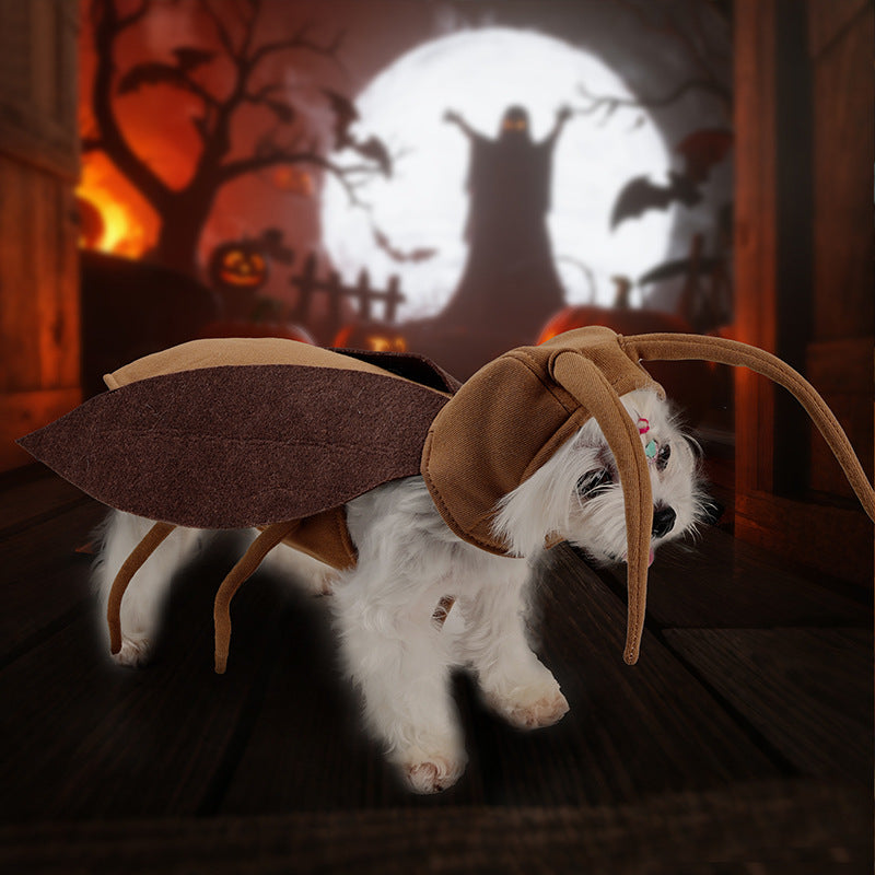Cockroach Pet Halloween Costume – Funny Bug Transformation Outfit for Cats & Dogs | One Size