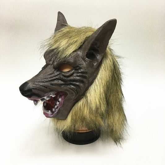 Halloween Wolf Head Mask & Claw Gloves – Full Rubber Horror Costume Props (Sold Separately or as Set)