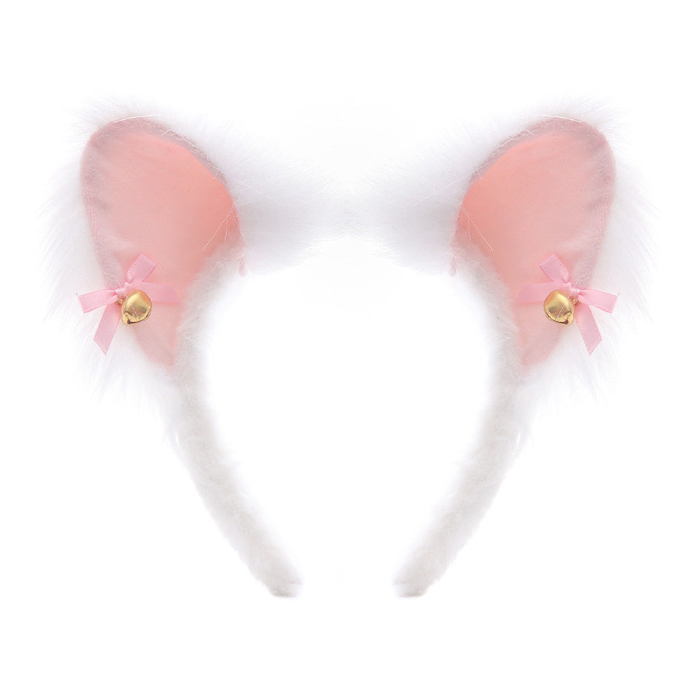 Handmade Fox Ears Headband Lolita Plush Animal Ears Cat Ears Headband Cute Live Streaming Comic Convention Hair Accessory