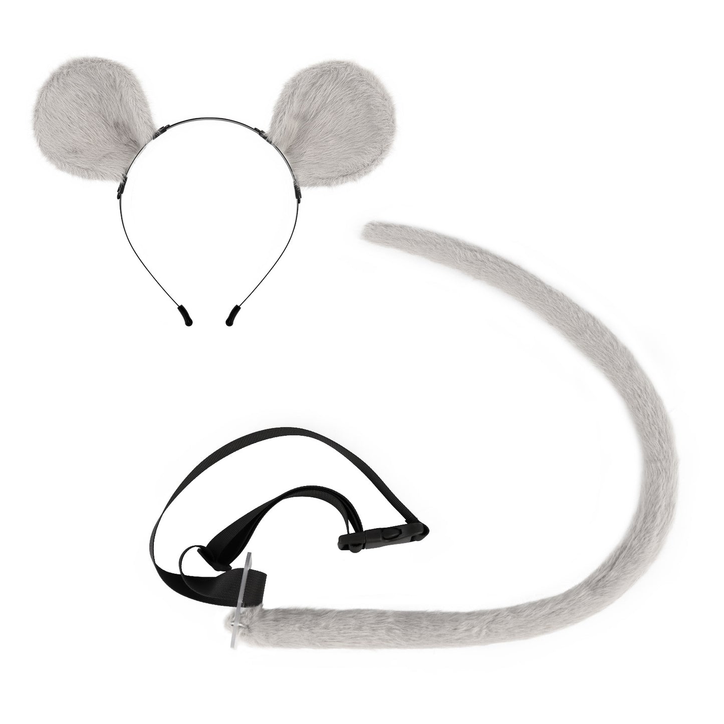 Hamster Costume Cosplay Furry Mouse Ears Headband for Anime Convention, Animal Ears and Tail Accessories