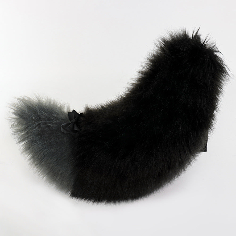 Halloween Craft Animal Tail Fluffy Plush Tail Multi-color Realistic Dog Tail Lolita Fox Convention Accessory