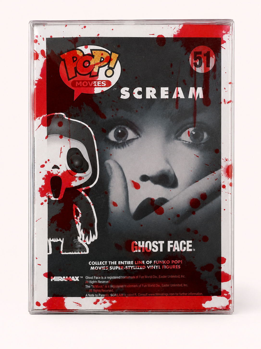Scream Ghost Face #51 Blood-Splatter Vinyl Figure with Protective Case