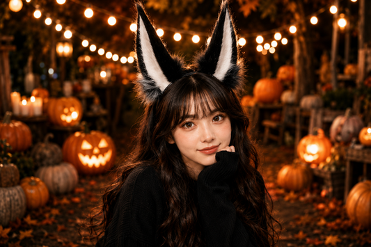 Handmade Plush Realistic Rabbit Ears Cosplay Headband – Large Animal Ears Accessory (4 Colors)