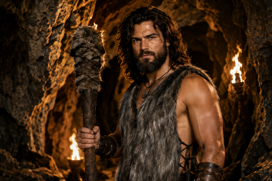 Halloween Faux Fur Caveman Costume Cosplay Viking Savage Costume Props