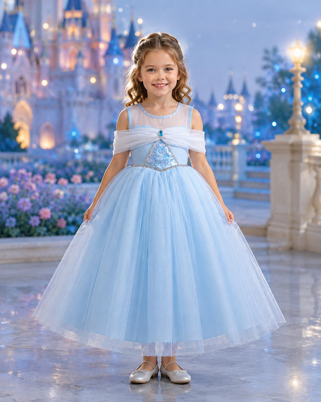 Girls Elsa Princess Dress